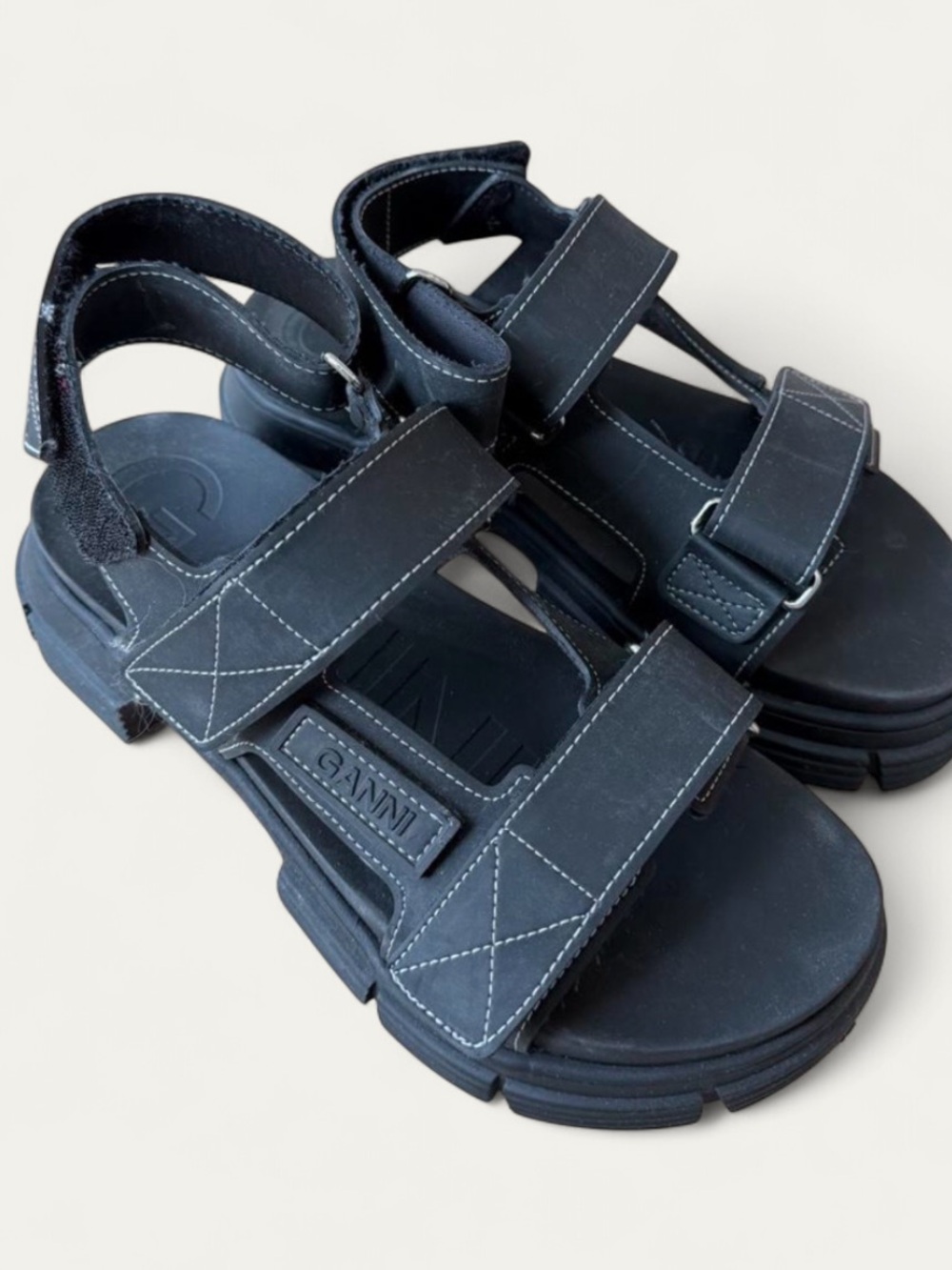 GANNI Black Sport Sandals Size 37